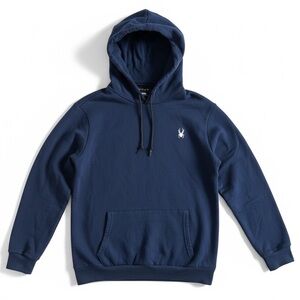 Spyder Fleece Lined Hoodie Sweatshirt Athletic Ski Athleisure Streetwear Navy M